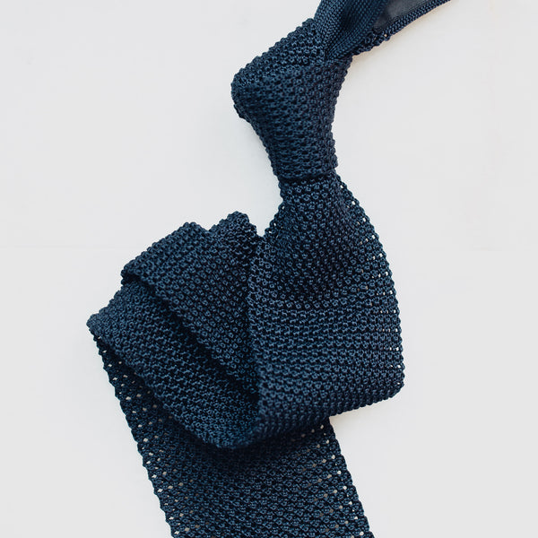 Silk knit tie #002